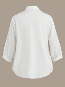 SHEIN MOOSTA Plus Size Casual 3 Pieces Set: Shirt + Fitted Tank Top + Versatile Casual Pants