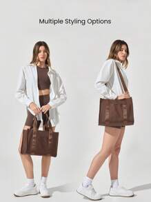16L Ready Or Not Adjustable Strap Crossbody Square Tote Bag Daily Casual Leisure Wear