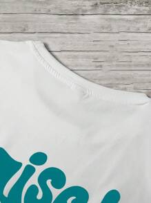 Manfinity RSRT Plus Size Men's Slogan Print Round Neck Casual Tank Top - White - View 5