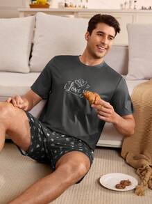 SHEIN 情侣休闲睡衣套装，春夏