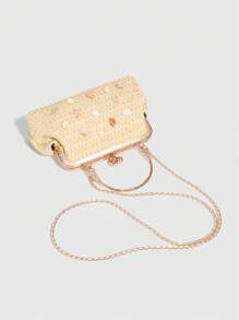 ROMWE Fairycore 1 bolsa tote feminina de tecido estilo fofo e doce para férias, viagem, praia, concha, adequada para casamento, feriado, encontro, presente de dia das mães