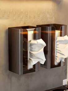 壁挂式纸巾架适用于浴室厨房无需钻孔粘性悬挂式整理器面巾纸餐巾纸节省空间 - 彩色 - 查看 6