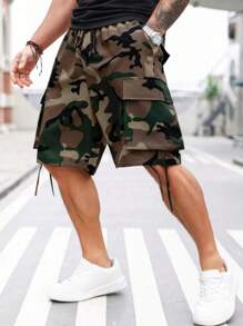Manfinity Homme Men's Casual Camouflage Print Cargo Shorts For Everyday Streetwear Cargo Shorts Men Shorts Men S Camo Shorts Men Camouflage Shorts Camo Men Shorts Army Shorts Men - Multicolor - View 1