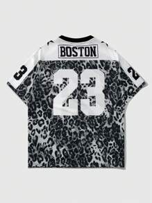 ROMWE MEN Prep Men's Slogan Graphic Short Sleeve T-Shirt, Suitable For Everyday Wear In Spring/Summer