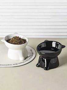 Pet Bowl For Cat & Dog, Plastic Tilted Food Bowl & Water Bowl - Non-Slip Pet Feeding Bowl For Small Medium Pets, Easy To Clean, Durable Pet Bowl