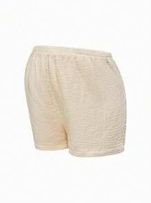 SHEIN Set de 3 shorts informales, de estilo BOHO, ajustables para la cintura, para embarazadas para vacaciones - Multicolor - Ver 10