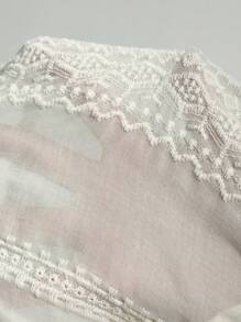 Florisole Women's Bohemian Embroidery Notched Neck Short Sleeve Casual Holiday Dress, Spring/Summer