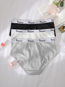 Set de 3 piezas de ropa interior deportiva básica para adolescentes