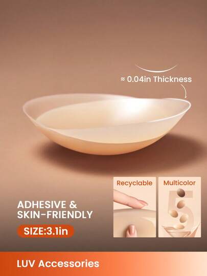 LUVLETTE Reusable Sticky Adhesive Silicone No Show Nipple Covers-A Good Choice For Slim-Fitting T-Shirts