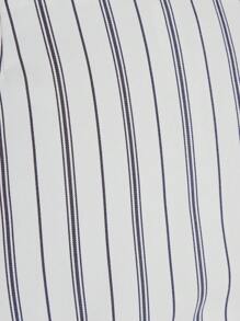 MUSERA 低腰条纹修身超短迷你裙 夏季可爱度假风 - 白色 - 查看 6