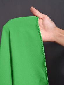 Slaydiva Đầm maxi lệch vai màu đỏ gỉ sét dáng rộng cỡ lớn, phong cách thường ngày/nghỉ dưỡng, đầm maxi lệch vai mùa xuân/hè, đầm maxi lệch vai màu xanh lá cây, đầm maxi cỡ lớn. - màu xanh lá - Xem 8