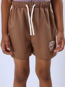 SUMWON Kids Summer Palm Tree Co-Ord Set Short Sleeve T-Shirt Athletic Shorts Casual Beach Surf Vacation Holiday Playwear Set