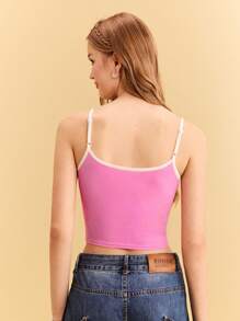 TOM & JERRY X SHEIN Top cropped sin mangas con estampado de ratón de dibujos animados para mujer, verano