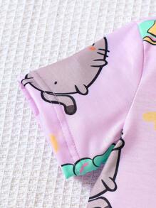 Baby Purple,Summer,Family Matching Girls Clothes - Purple - View 6