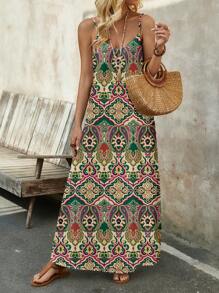 EMERY ROSE Women Stretchy Knit Casual Sleeveless Dress, Suitable For Spring And Summer,Bohemian Clothes Suitable For Going Out Chic Dress - Multicolor - View 1