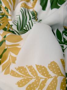 Boho Mama Shorts bohemios de estampado completo para maternidad, ideales para el verano - Verde - Ver 4