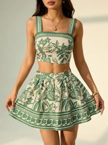 SHEIN PETITE Conjunto de 2 piezas para mujer para uso diario - Verde - Ver 5