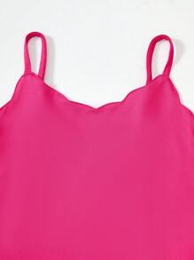 2pcs/Set Girls Tropical Vacation Beach Lace Camisole And Shorts Set - Multicolor - View 5