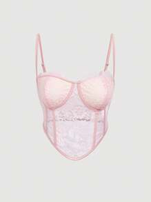 SHEIN Privé Top canotta elegante, romantico e alla moda, adatto per pendolarismo, sexy e grazioso in pizzo, adatto per feste, vacanze al mare, rientro a scuola, appuntamenti romantici, stagione di matrimoni, compleanni, Pasqua, primavera/estate