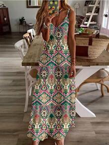 EMERY ROSE Women Stretchy Knit Casual Sleeveless Dress, Suitable For Spring And Summer,Bohemian Clothes Suitable For Going Out Chic Dress - Multicolor - View 6