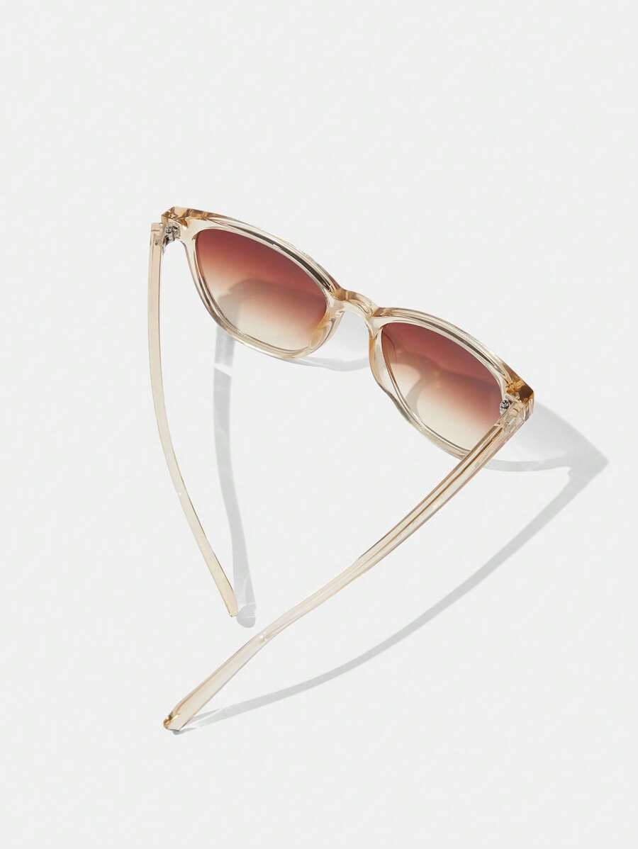 Maija Women's Fashionable Ombre Transparent Fashion Glasses, Suitable For Everyday Wear - Dusty Pink - View 1