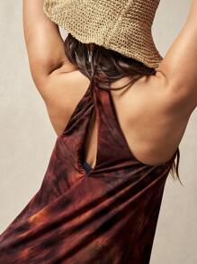 VARSIVA Women Tie Dye Print Loose Casual Sleeveless Sports Dress - Multicolor - View 9