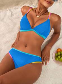 Swim SPRTY Women's Casual Colorful Strap Decoration Swimsuit Set For Summer Beach Vacation - White - View 4