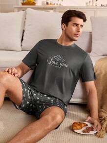 SHEIN 情侣休闲睡衣套装，春夏