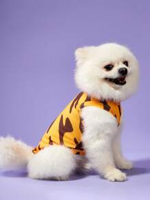 PETSIN 2pcs Pet Cat Dog Universal Tiger Leopard Print Cute Fashion Casual Breathable Dog Vest