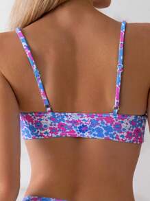 Swim Vcay Summer Ditsy Floral Printed Bikini Set, Random Pattern - Multicolor - View 6