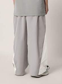 SUMWON Youth Athletic Track Pants Performance Sport Bottoms Side Panel Design Drawstring Waist Double Pull Cord Cinch Ankle Fall Winter Training Wear