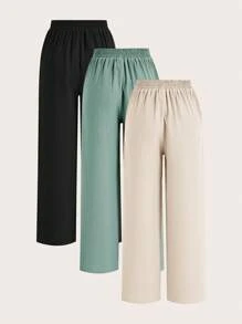 Poéselle Pantalones sueltos y casuales de algodón y lino con bolsillos de corte y amarrarlos al frente, multipieza, casuales, cómodos y transpirables, apropiados para el uso diario, ir de vacaciones