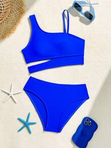 Conjunto de bikini sólido nuevo de 2025, elegante y para playa, piscina, traje de baño para chicas adolescentes, trajes de baño para mujeres, trajes de baño para mujer, bikinis para adolescentes