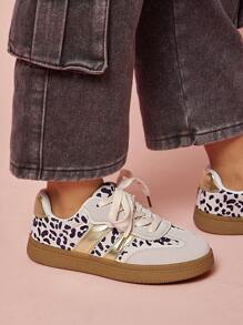 Mini mi 儿童复古双条纹白金底运动鞋-游乐场上学鞋 - 彩色 - 查看 3