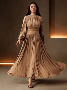 Anewsta Women Two Pieces Outfits For Daily Wear - Khaki - View 5