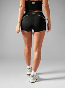 MISSGUIDED Athletic Performance High Rise Sports Shorts Gym Workout Running Training Compression Moisture Wicking Fitness Exercise Active Wear