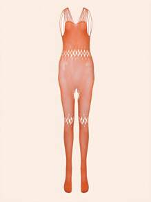 ChaseTheNight Lencería body de rejilla sexy talla grande