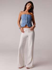 Avantive 低腰商务休闲女装正装裤休闲女装夏季女装裤子Y2K白色裤子秋冬工作裤