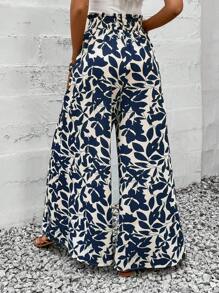 SHEIN Tall CURVE Große Größen Lässig Allover Muster Weite Hose