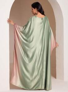 Veilorie Women Elegant Modest Ombre Arabic Dress - Multicolor - View 6