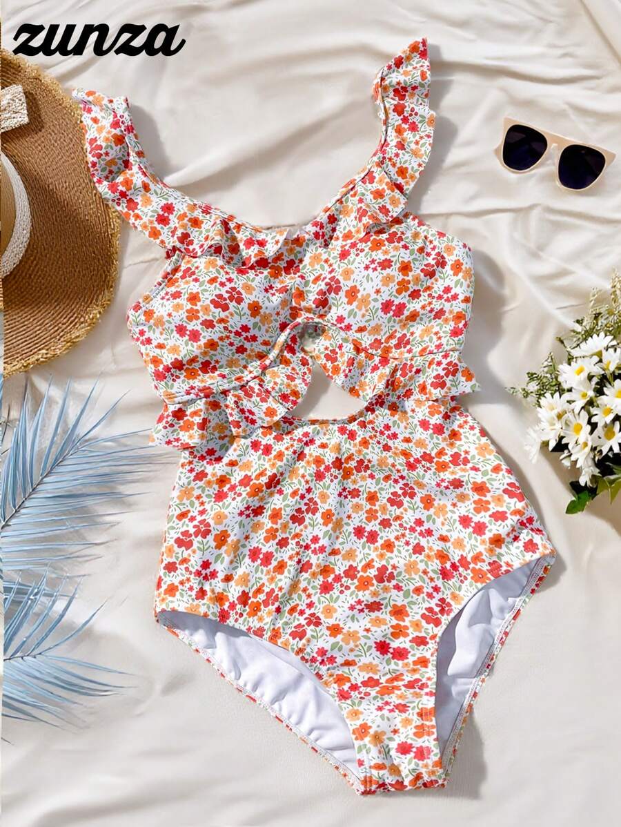 SHEIN Teen Girls One-Pieces Summerholiday,Summer,Travel,Getaway - Multicolor - View 1