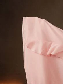 Anewsta 优雅女士灯笼袖腰部收紧粉色宽松喇叭裙，宫廷风格 - 粉色 - 查看 8