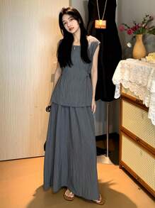 DAZY Women Two Pieces Outfits For Daily Wear - Grey - View 3