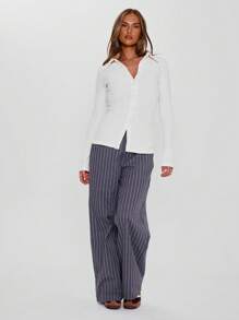 MUSERA Camisa de cuello abotonado elegante y clásica para aeropuerto, vacaciones y uso casual