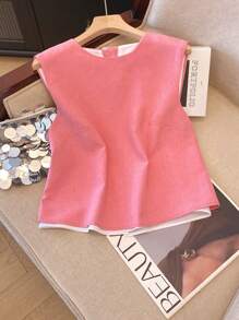 SHEIN Women Two Pieces Outfits For Daily Wear - Pink - View 4