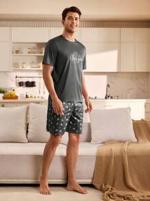 SHEIN 情侣休闲睡衣套装，春夏