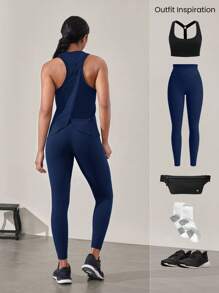 GLOWMODE Mesh Training Racerback Summer Tank Gym Wear Medium Impact Running Workout Quick Dry Moisture Wicking Cool Feeling