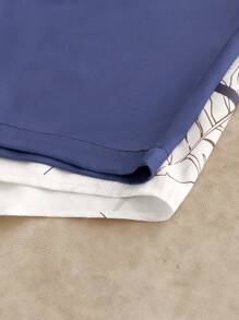 Manfinity VCAY 2 件男士数码热带植物 3D 印花时尚休闲短袖衬衫和短裤套装 - 彩色 - 查看 6