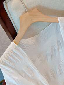 SHEIN New Thin Pleated Drape Front Lightweight Cardigan, Flattering Plus Size Women Coverup