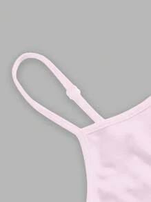 SHEIN EZwear Áo yếm họa tiết hoa thường ngày cho nữ màu hồng gợi cảm, thích hợp cho mùa hè - Nhiều màu - Xem 4